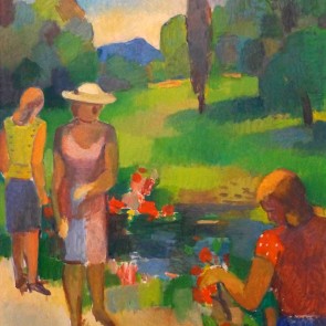 WV-Nr. 0324 (F) | Drei Frauen am Teich 