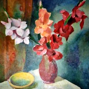 WV-Nr. 0608 (S) | Blumenstillleben mit Gladiolen