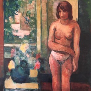 WV-Nr. 0857 (F) | Akt neben gefüllter Blumenvase