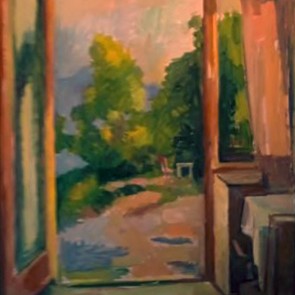 WV-Nr. 0641 (L) | Blick auf Gebirge am Chiemsee