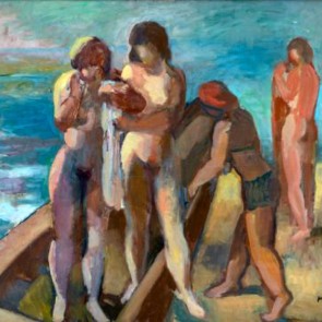 WV-Nr. 0899 (F) | Vier Frauen am Ruderboot