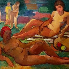 WV-Nr. 0352 (F) | Zwei liegende Akte mit Obstschale und Wasserkrug