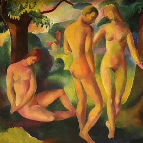 Drei Akte unter Bäumen