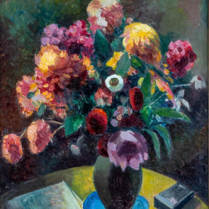 WV-Nr. 0898 (S) | Stillleben mit Strauß bunter Sommerblumen 