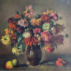 WV-Nr. 0040 (S) | Stillleben mit Blumen und Äpfeln